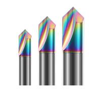 Fraise à chanfreiner en carbure monobloc Fraise à chanfreiner 3F en carbure for ébavurage d'angles et rainures en V, 60°, 90° et 120°.(8x90 degreex8x60L)