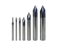 Fraise à chanfreiner en carbure monobloc Fraise à chanfreiner en carbure 60/90/120 degrés, 3 dents, for défonceuse et fraise à graver (1 pièce)(D5x5mmx50L 60D)