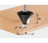 Fraise à chanfreiner Festool HW S8 D36/45° (491025) pour OF 900, OF 1000, OF 1010, OF 1010 R, OF 1400, OF 2000, OF 2200