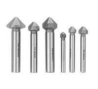Fraise à Chanfreiner HSS Carbure 6Pcs à 3 Tranchants 90 Degrés