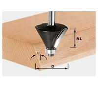 Fraise à chanfreiner HW avec queue de 8 mm FESTOOL HW S8 D25,7/25,7/15° - 491132