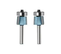 Fraise à chanfreiner les bords, Mèche de routeur à chanfrein bordure biseautée 8 degrés, tige 6mm 6.35mm trois bords, 1 ou 2 pièces(2PCS 6.35mm shank)