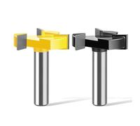 Fraise à défoncer 1 pièce de 12 mm tige de 1,27 cm à trois points en T pour défonceuse à fente, outil de travail du bois (12 x 12,7 mm-B)