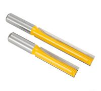 Fraise à défoncer à tige de 12 mm pour le travail du bois - Fraise CNC avec corps en acier trempé et pointe en carbure, foret de nettoyage du fond de qualité industrielle pour tiroir (2 pièces tige de