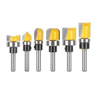 Fraise à défoncer à tige de 6 mm pour tâches de routage à fond rond, y compris plateau de sculpture, bol de fraisage, nettoyage du fond et opérations de suivi des motifs (A)