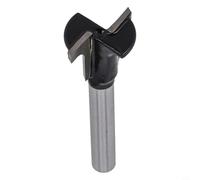 Fraise à défoncer courbée / tige de 10,2 cm, courbée pour coupe de bord pour fraisage de plaque de cristal, foret à rainurer à double tranchant en carbure de tungstène