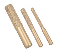 Fraise à défoncer diamant brasé avec tige droite pour machines à tailler et à coudre, conçue pour le marbre, le granit, la pierre de quartz, la pierre artificielle et les bords de carrelage (6,35 x 7