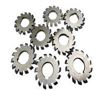 Fraise à engrenages en pouces, 8 pièces, outils de coupe d'engrenage HSS, Angle de pression 14.5 degrés DP8 DP16D P18 DP20 1-8 ensemble Plaquettes de Carbure CNC(DP16)