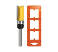 Fraise à fil type 86 de précision avec tige de 6,35 mm Outils pour bois | Set de guides à gabarit pour ouverture de trous adapté au perçage, positionnement, câblage, maison, garage