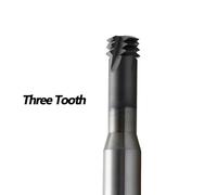 Fraise à filetage revêtue de diamant, fraise métrique à trois dents complètes for carbure de silicium, Fiber de Graphite d'aluminium 1 pièce(Three Tooth,M5x0.8)