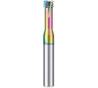 Fraise À Fileter CNC En Carbure Monodent 1 3 Dents Complètes M1.2 M1.6 M2 M2.5 M3 M4 M5 M6 M8 M10 M12 Pour Filetage En Acier(DLC aluminum,M3X0.5)