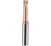 Fraise À Fileter CNC En Carbure Monodent 1 3 Dents Complètes M1.2 M1.6 M2 M2.5 M3 M4 M5 M6 M8 M10 M12 Pour Filetage En Acier(Nano bronze,M4X0.7)