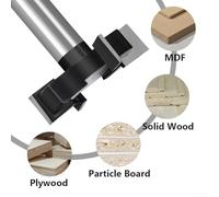 Fraise à fraiser avec tige de 1,27 cm CNC pour le travail du bois avec design à 4 ailes en carbure C3 pour aplatir le rabotage du bois, panneaux de particules MDF, contreplaqué avec machines de bureau