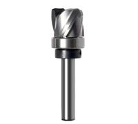 Fraise à gorge creuse - Tige 8 mm, diamètre de coupe 19 mm, longueur de coupe 16 mm, rayon 3 mm - 3 flûtes en carbure de tungstène Upcut Fraise hélicoïdale pour défonceuse