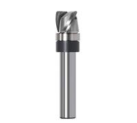 Fraise à gorge creuse - Tige de 8 mm, diamètre de coupe de 12 mm, longueur de coupe de 10 mm, rayon de 1 mm, 3 flûtes en carbure de tungstène Upcut pour défonceuse