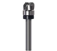 Fraise à gorge creuse - Tige de 8 mm, diamètre de coupe de 16 mm, longueur de coupe de 9,5 mm, rayon de 4 mm, 3 flûtes en carbure de tungstène Upcut pour défonceuse