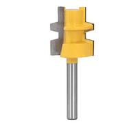 Fraise à joint de colle réversible, fraise à fente en T à dents carrées avec tige ronde de 1/4 po pour le travail du bois, mortaisage et épissage, lame en carbure de tungstène 45