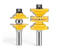 Fraise à mortaiser réglable en 2 parties for cadre de panneau d'armoire de porte(2pcs 1/2")