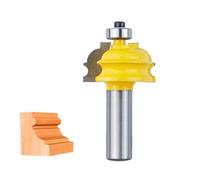 Fraise à moulurer architecturale, tige de 8 mm, 1/2 pouce, lame en alliage de carbure de tungstène, outils de fraisage for le travail du bois(12.7mm)