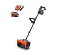 FUXTEC Pelle à Neige sans Fil FX-E1SCH20 - Batterie 4Ah 20V Lithium-ION et Chargeur Rapide - 300W - Largeur 30 cm - Distance éjection 6 m - Autonomie Jusqu’à 15 Min - Idéale trottoirs & terrasses