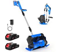 Fraise à Neige sans Fil pour 2x2,0Ah 21V Batteries, 2300W Fraise à Neige sur Batterie avec Largeur Déblaiement 30cm, Hauteur Déneigement 18cm, Portée Jet 8.5m, Direction Réglables, Affichage LED (B)