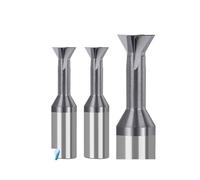 Fraise à queue d'aronde à 45 degrés en carbure de tungstène, outil d'usinage for acier de 1,5 à 16 mm for fraise en bout de métal(D12x45x6x15x60)