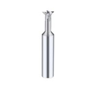 Fraise à queue d'aronde en carbure CNC, outil d'usinage en acier tungstène à 30, 45, 60 et 75 degrés for métal, 1 pièce(3MM*45)