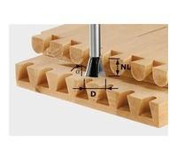 Fraise à queue d'aronde HS avec queue de 8mm FESTOOL HS S8 D13,8/13,5/15° - 490991 G