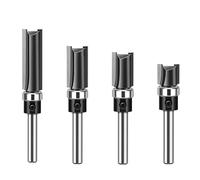 Fraise à queue droite de 6 mm, 1/4", lot de 4 pièces, for copier, rogner, couper, rogner, fraiser, outils for le travail du bois(4PCS SET 6mm Shank)