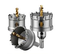 Fraise à queue en carbure, Jeu de scies cloche en alliage 15-50mm, pointe carbure, coupe-métal, Kits forets à noyau, 1 pièces(58mm)