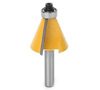 Fraise à Raboter Queue avec Roulement 8mm Fraise à Chanfreiner 22.5° pour Bois et Métal Outil de Coupe Professionnel pour Menuiserie et Travail des Matériaux