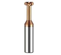 Fraise à rainure en T rayon de courbure 1 pièce, outil CNC carbure for l'usinage d'acier et d'aluminium, profil concave, 6 mm, 0,5(12x6R3xD12x60,2055)