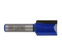 Tivoly XT60642067839 Fraises de défonceuse à rainer droit | 2 tranchants rectifiés au diamant Ø 15mm