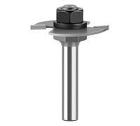 Fraise à rainurer à queue de 8 mm, hauteur de coupe de 2 mm, outil de fraisage for le travail du bois en forme de T for assemblages à lamelles