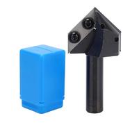 Fraise à rainurer de type V avec insert en carbure de tungstène à 90 et 120 degrés, mèche de toupie à tige de 1/2 pouce pour rainurer et graver le bois, longueur 75 mm