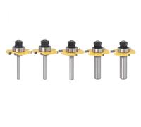 Fraise à rainurer en T for assemblage de joints, 6 mm/8 mm/12 mm, queue de 1/4″ ou 1/2″, outil de fraisage du bois à 3 dents(12mm shank)