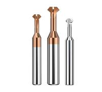 Fraise à rainurer en T Fraise à chanfreiner avant et arrière, double chanfrein intérieur angulaire for trou métallique, élimination des bavures internes, outil CNC, fraise(6x18x12x751,1 PCS)