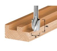 Fraise à rainurer hélicoïdale avec arête de base HS Spi S8 D12/20 FESTOOL 490947