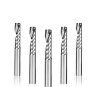 Fraise à spirale 1 goujure en carbure de tungstène pour gravure sur acrylique, bois et MDF (queue 3,175, 4, 6 8 mm)(5PCS,D3.175X12X38L)