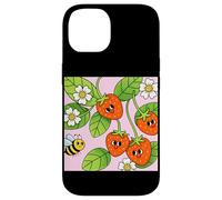Fraise Abeilles Fleurs Jardin Sweet Berry Esthétique Coque pour iPhone 14