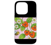 Fraise Abeilles Fleurs Jardin Sweet Berry Esthétique Coque pour iPhone 14 Pro