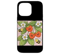 Fraise Abeilles Fleurs Jardin Sweet Berry Esthétique Coque pour iPhone 14 Pro Max