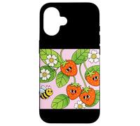 Fraise Abeilles Fleurs Jardin Sweet Berry Esthétique Coque pour iPhone 16