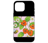 Fraise Abeilles Fleurs Jardin Sweet Berry Esthétique Coque pour iPhone 16 Pro Max