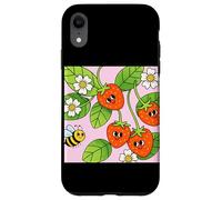 Fraise Abeilles Fleurs Jardin Sweet Berry Esthétique Coque pour iPhone XR