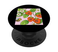 Fraise Abeilles Fleurs Jardin Sweet Berry Esthétique PopSockets PopGrip Adhésif