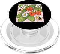Fraise Abeilles Fleurs Jardin Sweet Berry Esthétique PopSockets PopGrip pour MagSafe