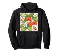 Fraise Abeilles Fleurs Jardin Sweet Berry Esthétique Sweat à Capuche