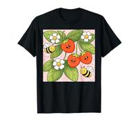 Fraise Abeilles Fleurs Jardin Sweet Berry Esthétique T-Shirt