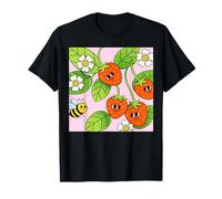 Fraise Abeilles Fleurs Jardin Sweet Berry Esthétique T-Shirt